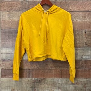 H&M Gold Cropped Hoodie